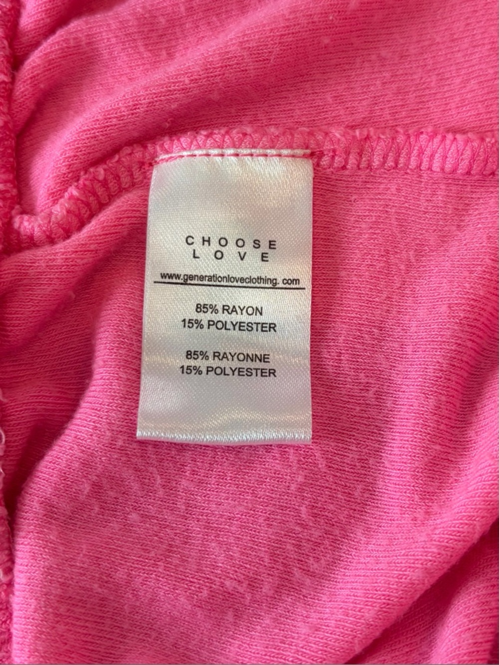 Generation Love Size:S Women Pink Terry Lounge Shorts with Drawstring - Picture 10 of 12